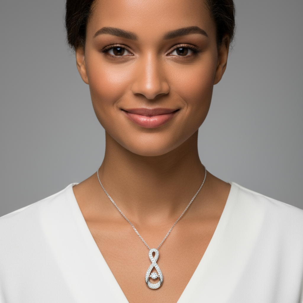 Dancing Infinity Pendant Necklace