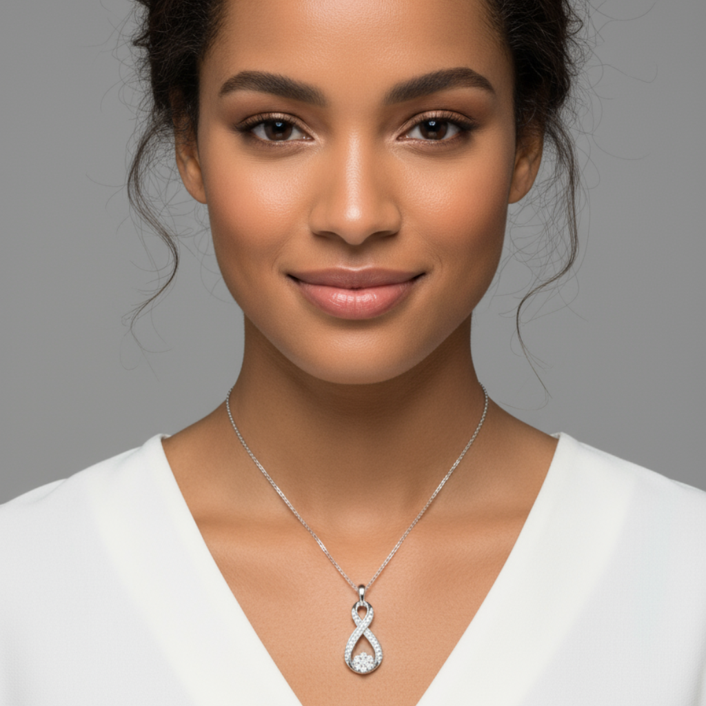 Round Shape Infinity Pendant Necklace