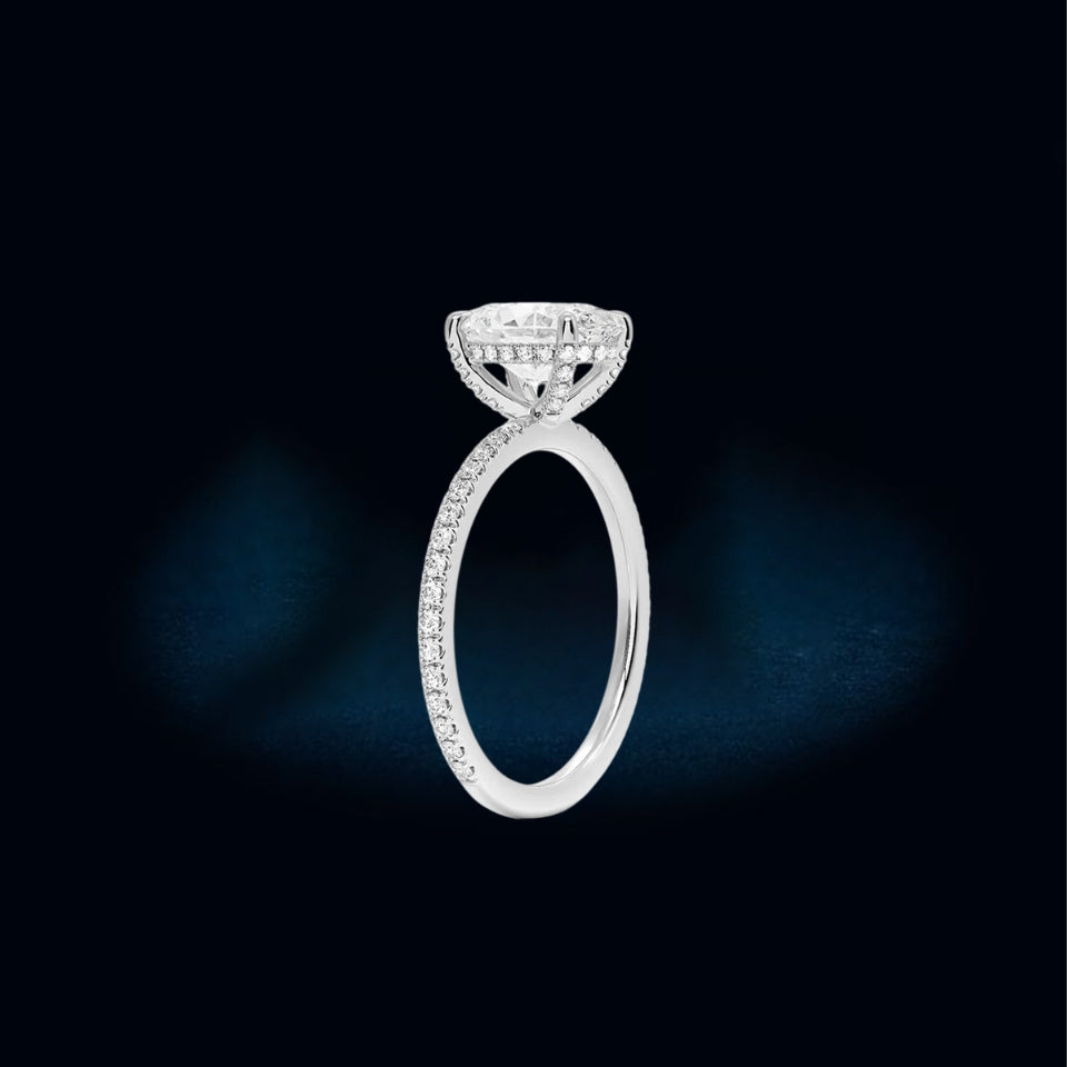 Oval Shape Moissanite Ring