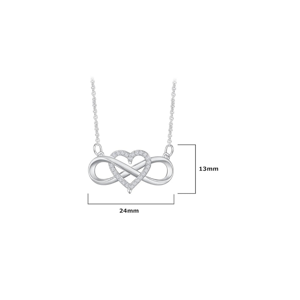 Eternal Heart Infinity Pendant Necklace