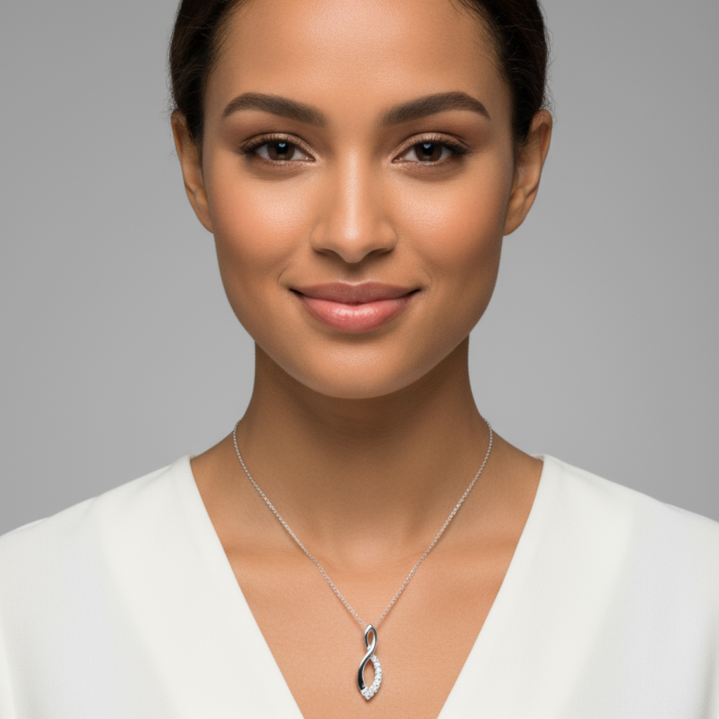 Sparkling Infinity Pendant Necklace