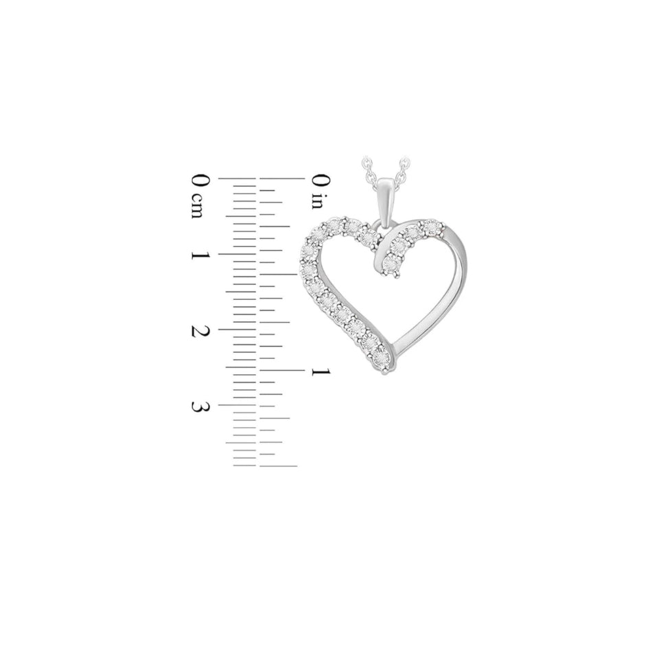 Moissanite Diamond Heart Pendant Necklace