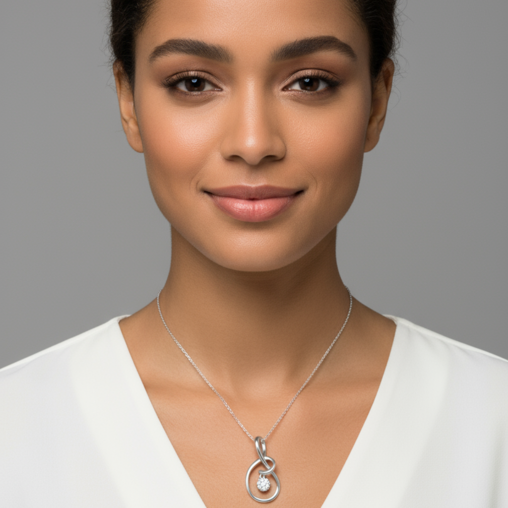 Accent Solitaire Pendant Necklace