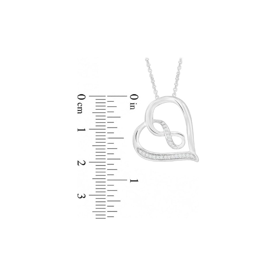 Infinity Love Heart Pendant Necklace