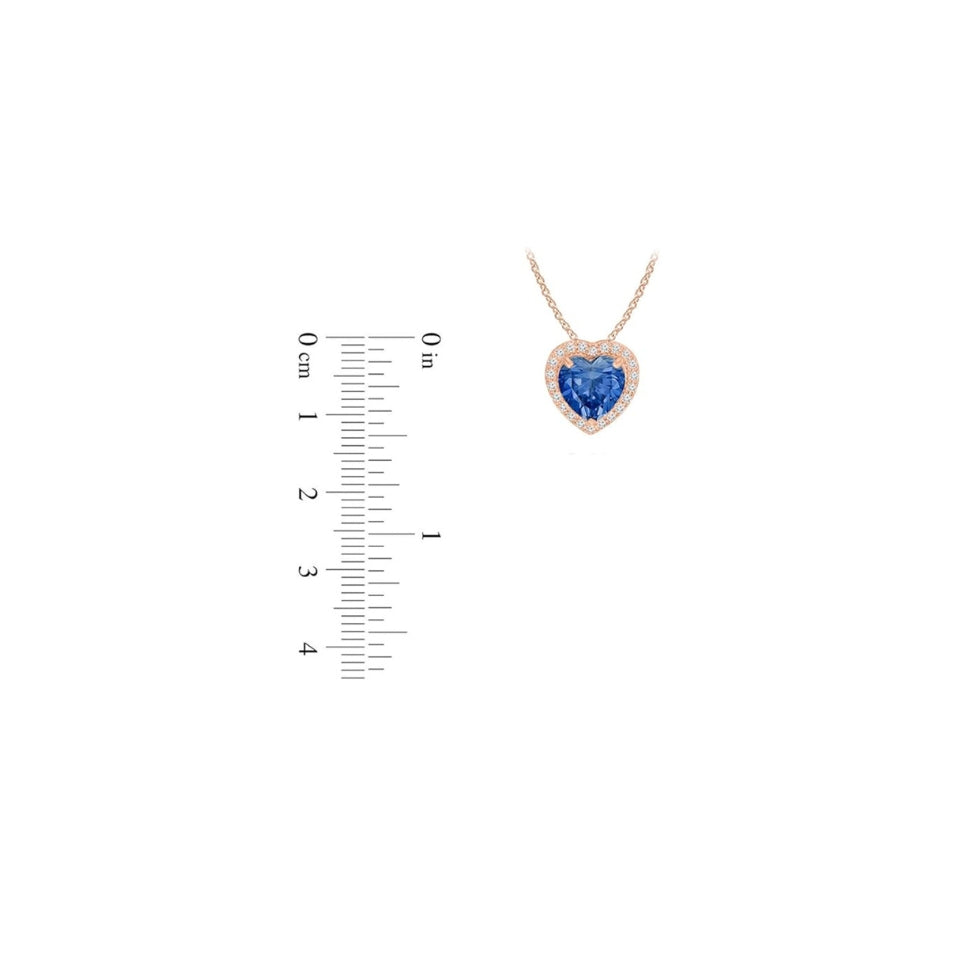 Love Heart Birthstone Pendant Necklace