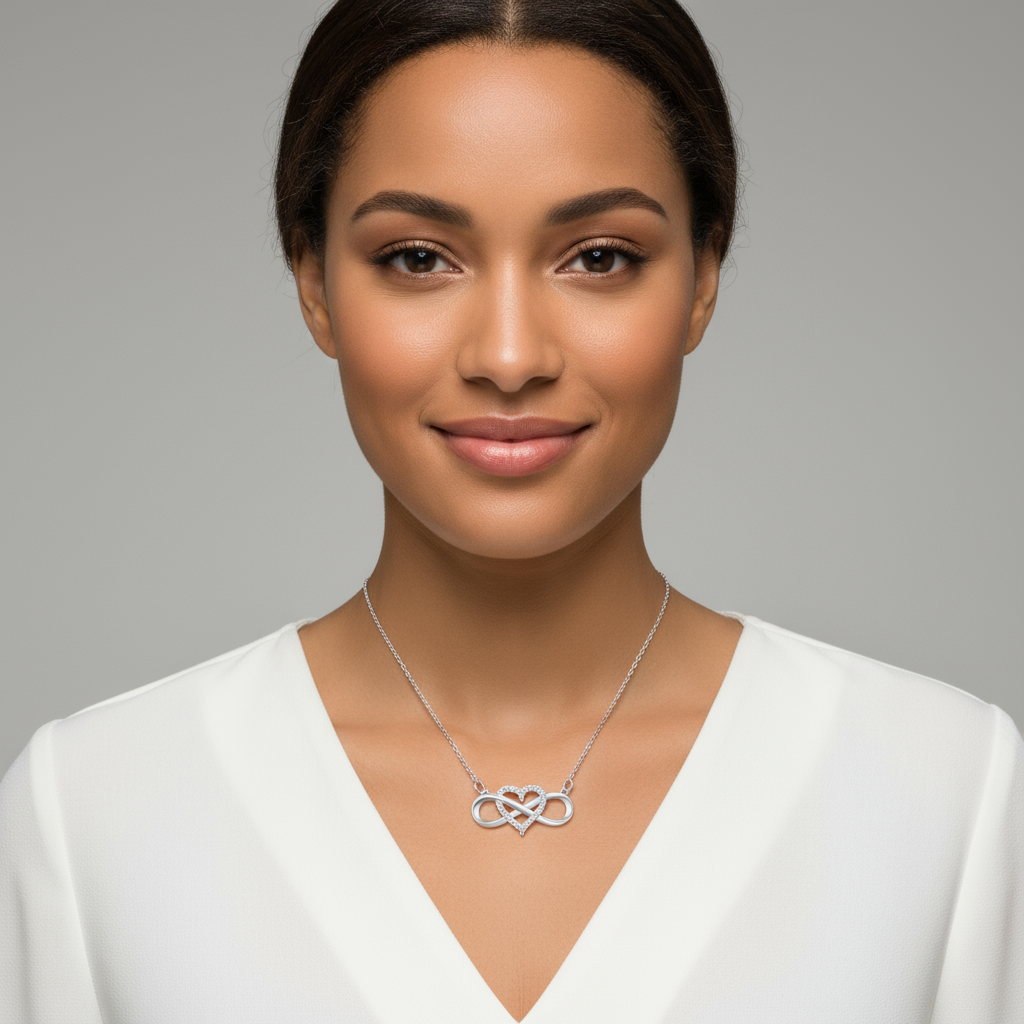 Eternal Heart Infinity Pendant Necklace
