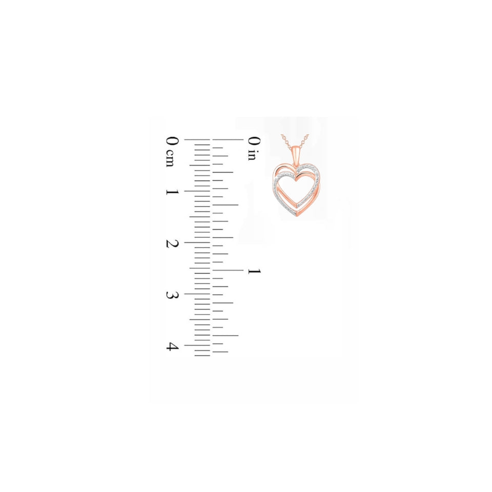 Trendor Love Double Heart Pendant Necklace