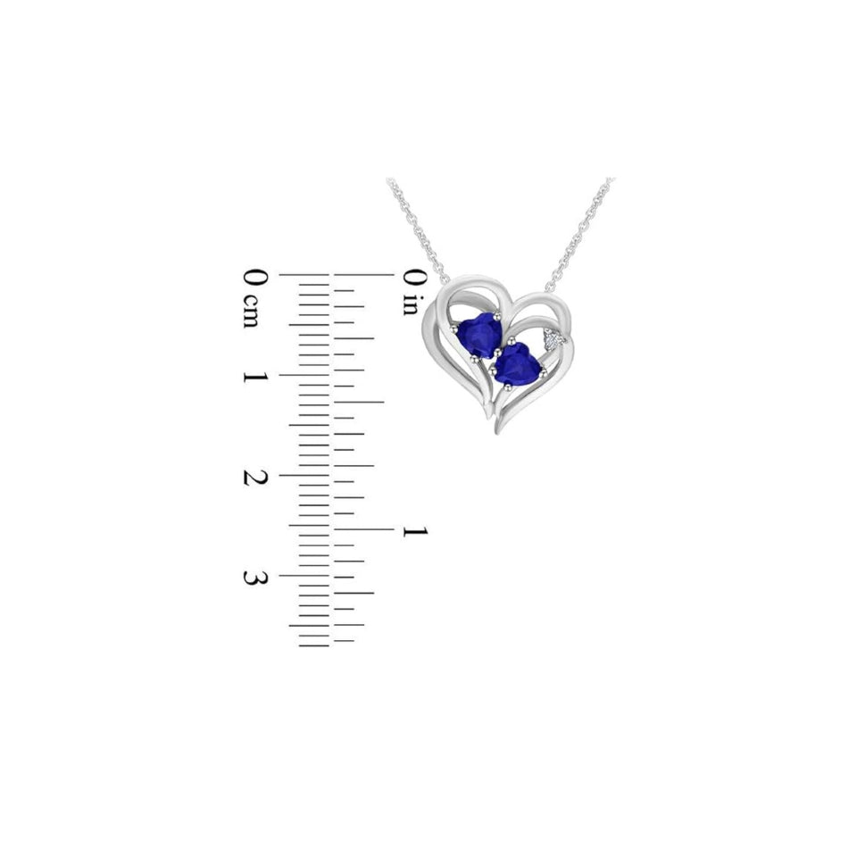 Heart-Shape Double Heart Pendant Necklace