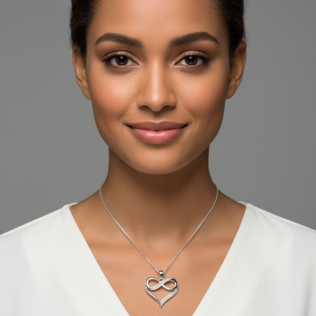 Danity Heart Infinity Pendant Necklace