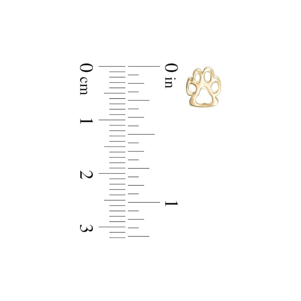 Paw Print Firction Back Stud