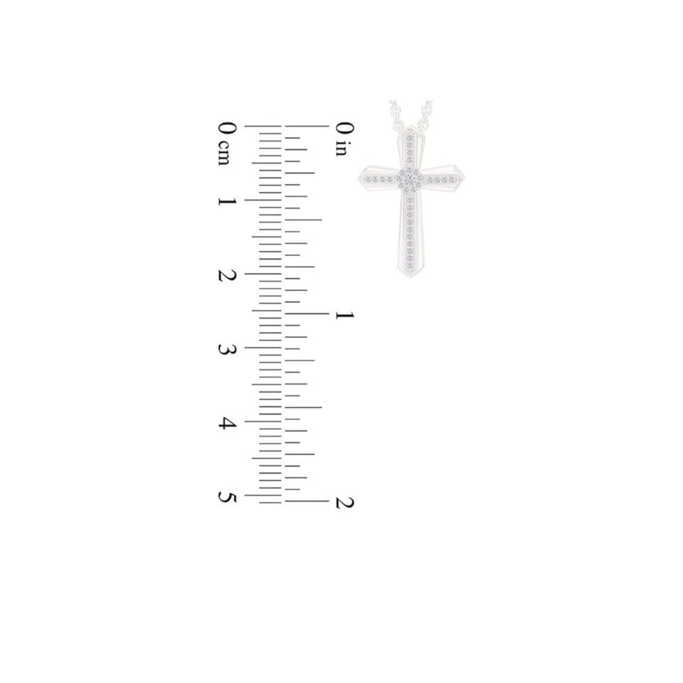 Layered Style Cross Pendant Necklace