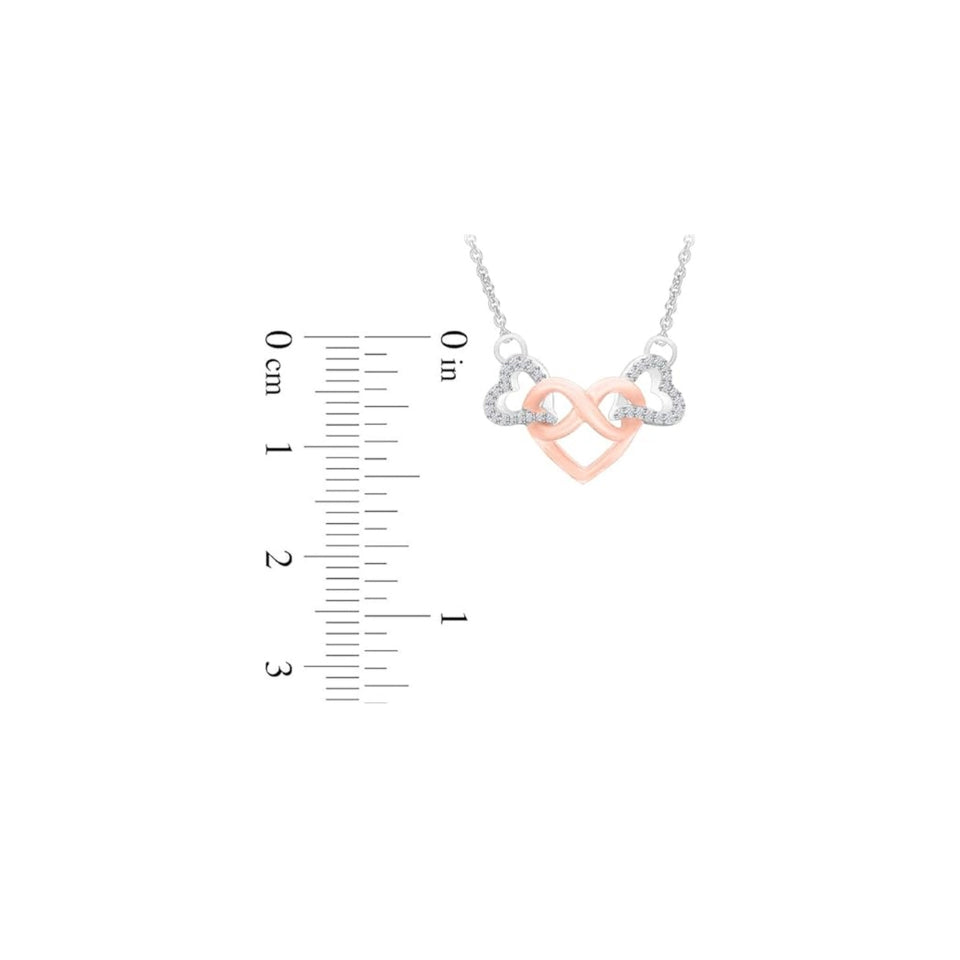 Infinity Heart Interlocking Pendant Necklace