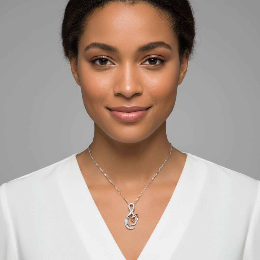 Infinity Heart Pendant Necklace