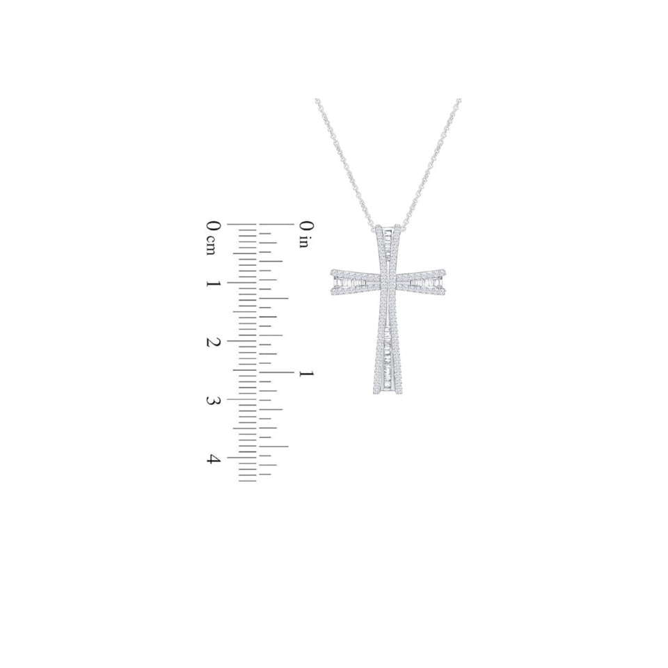 Flared Cross Pendant Necklace