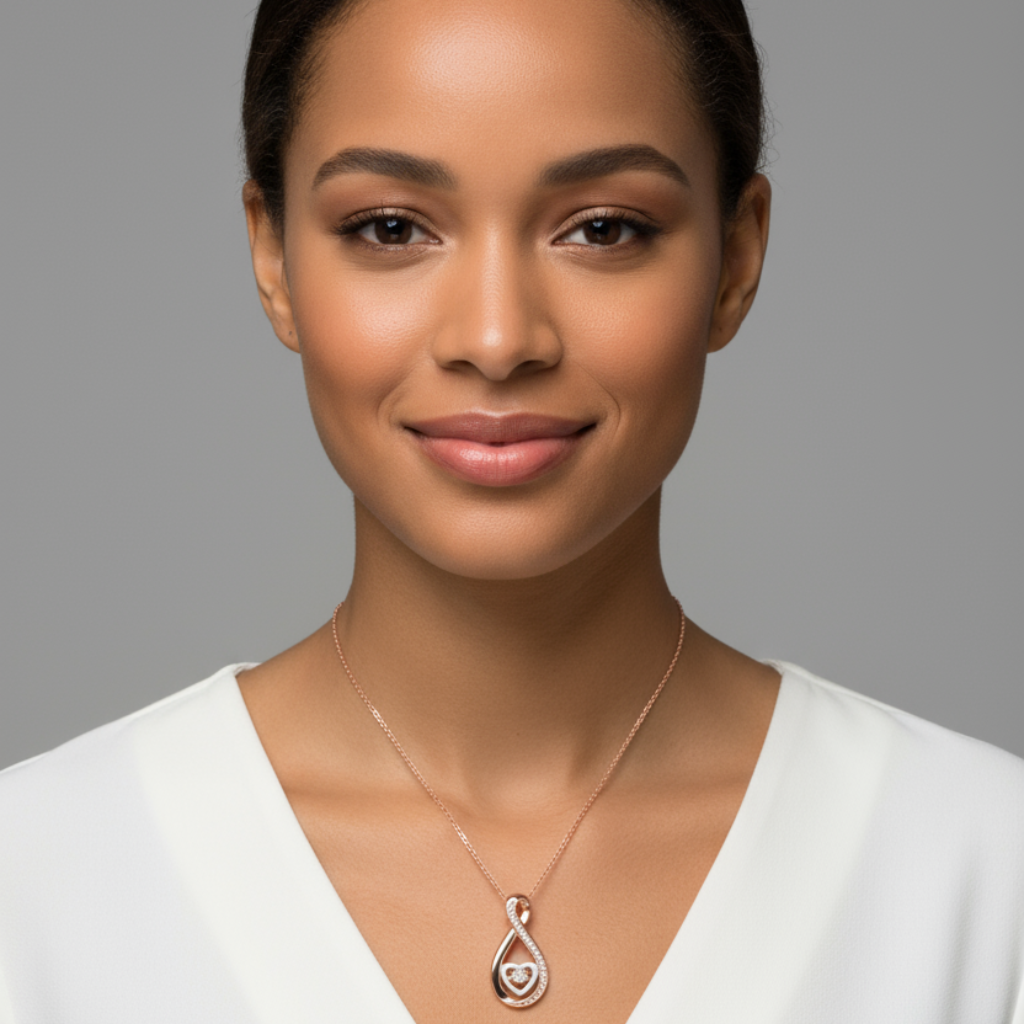 Heart Infinity Pendant Necklace