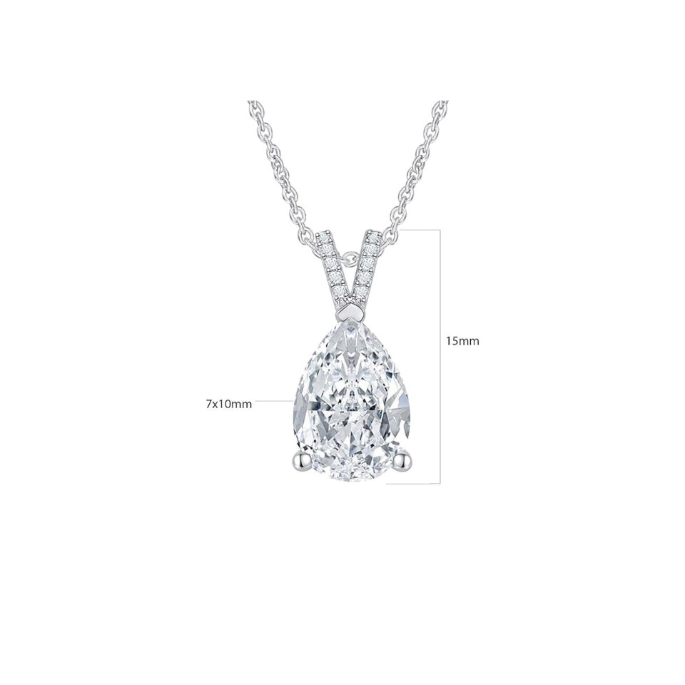 Best Pear Teardrop Pendant Necklace