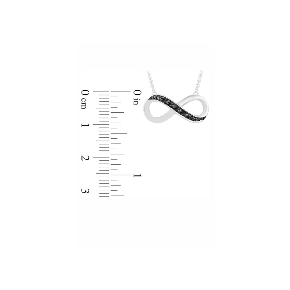 Black Infinity Pendant Necklace