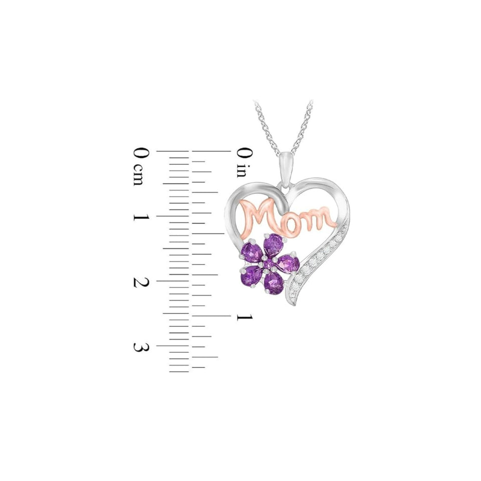 Pear Mom Love Heart Pendant Necklace