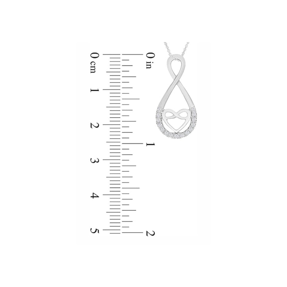 Infinity with Heart Pendant Necklace