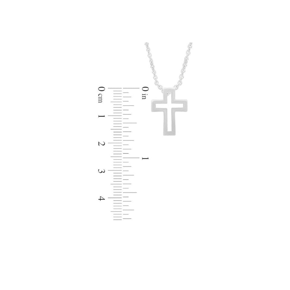 Cross Outline Pendant Necklace
