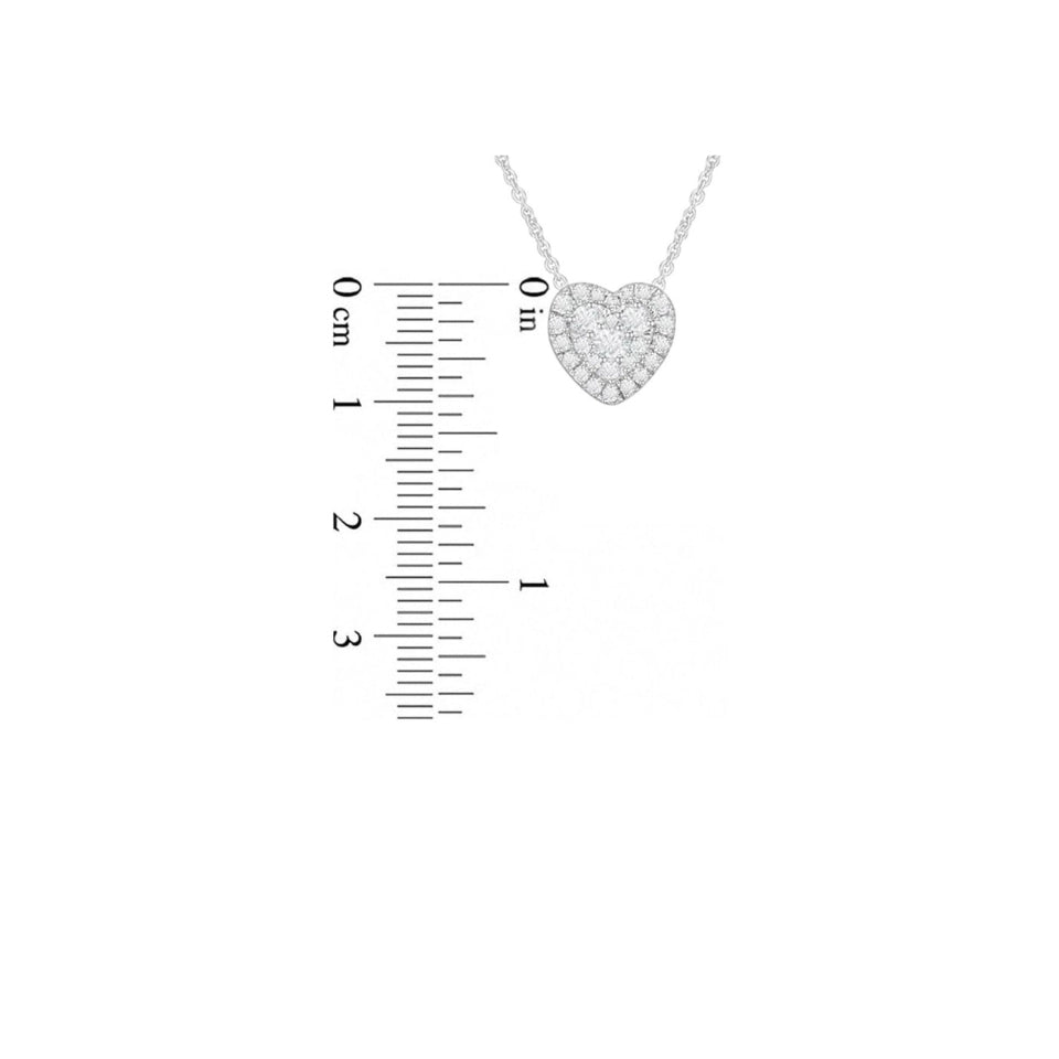 Eternal Halo Heart Pendant Necklace