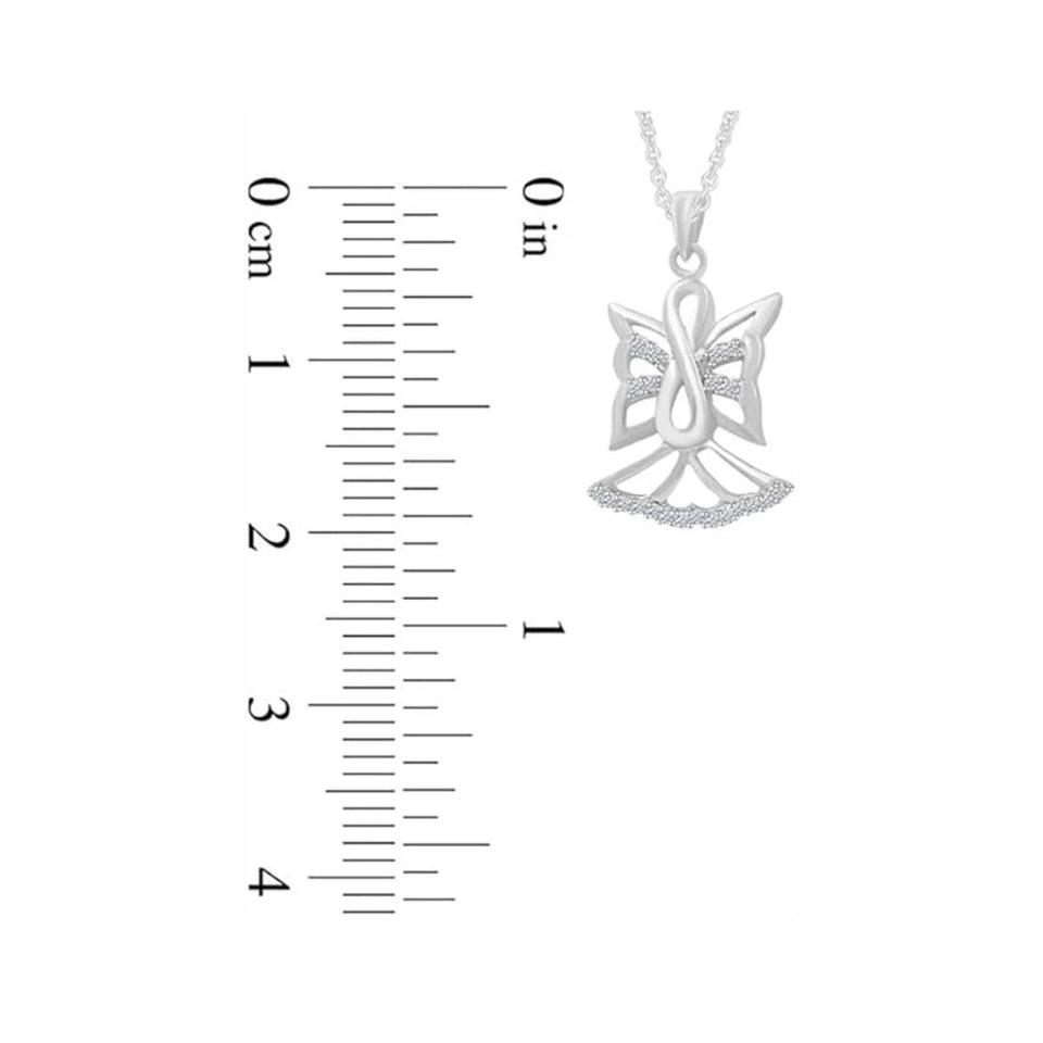 Infinity Angel Outline Pendant Necklace