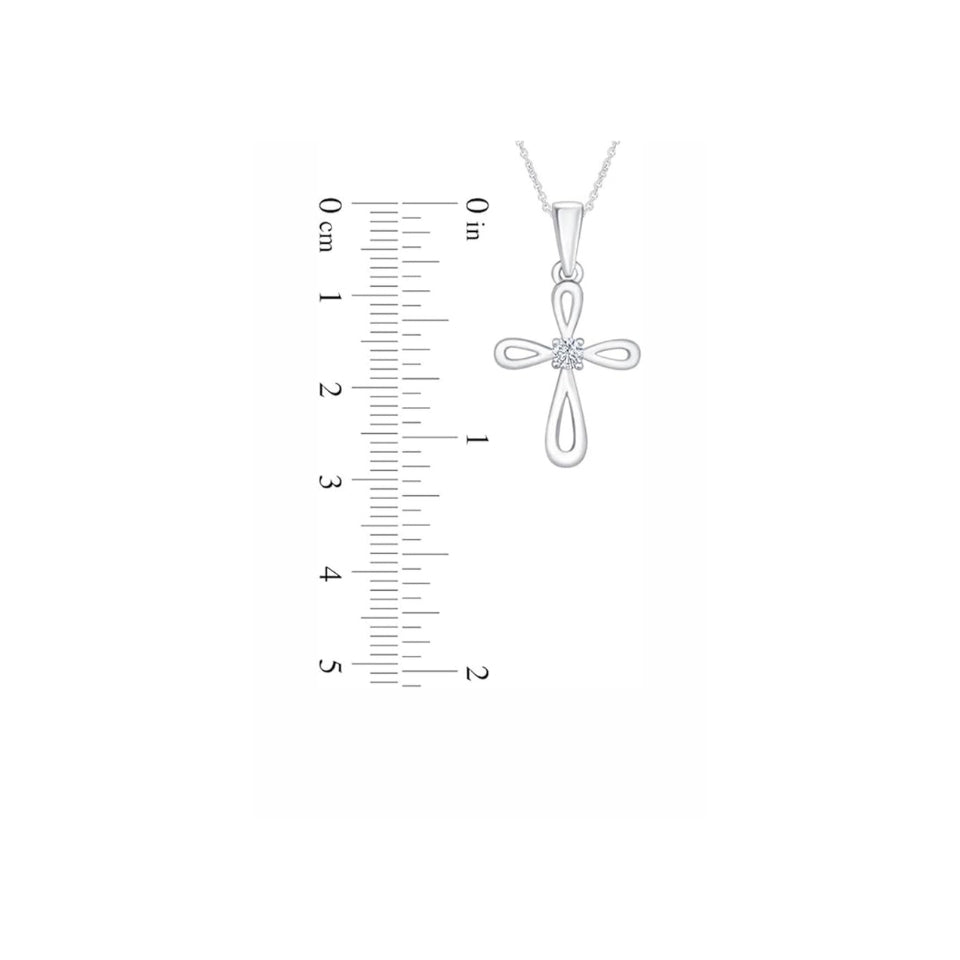 Infinity Open Cross Pendant Necklace