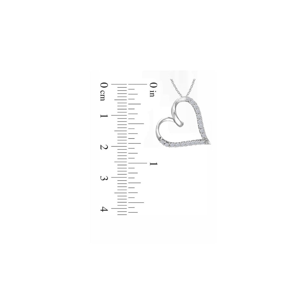 Twirl Heart Pendant Necklace