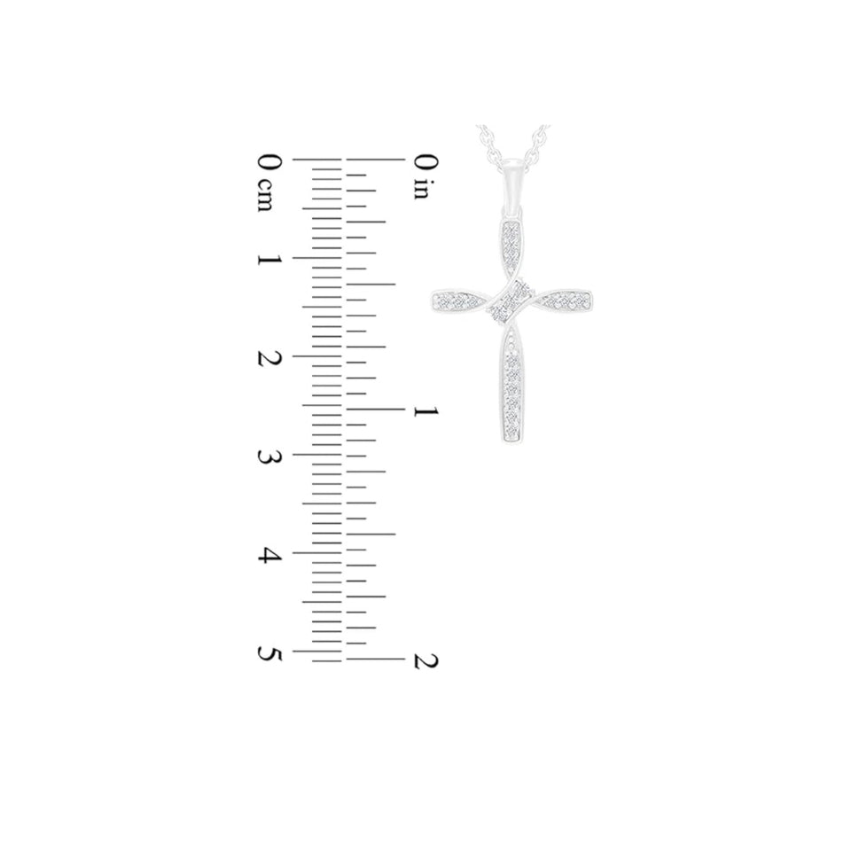 Bypass Cross Pendant Necklace