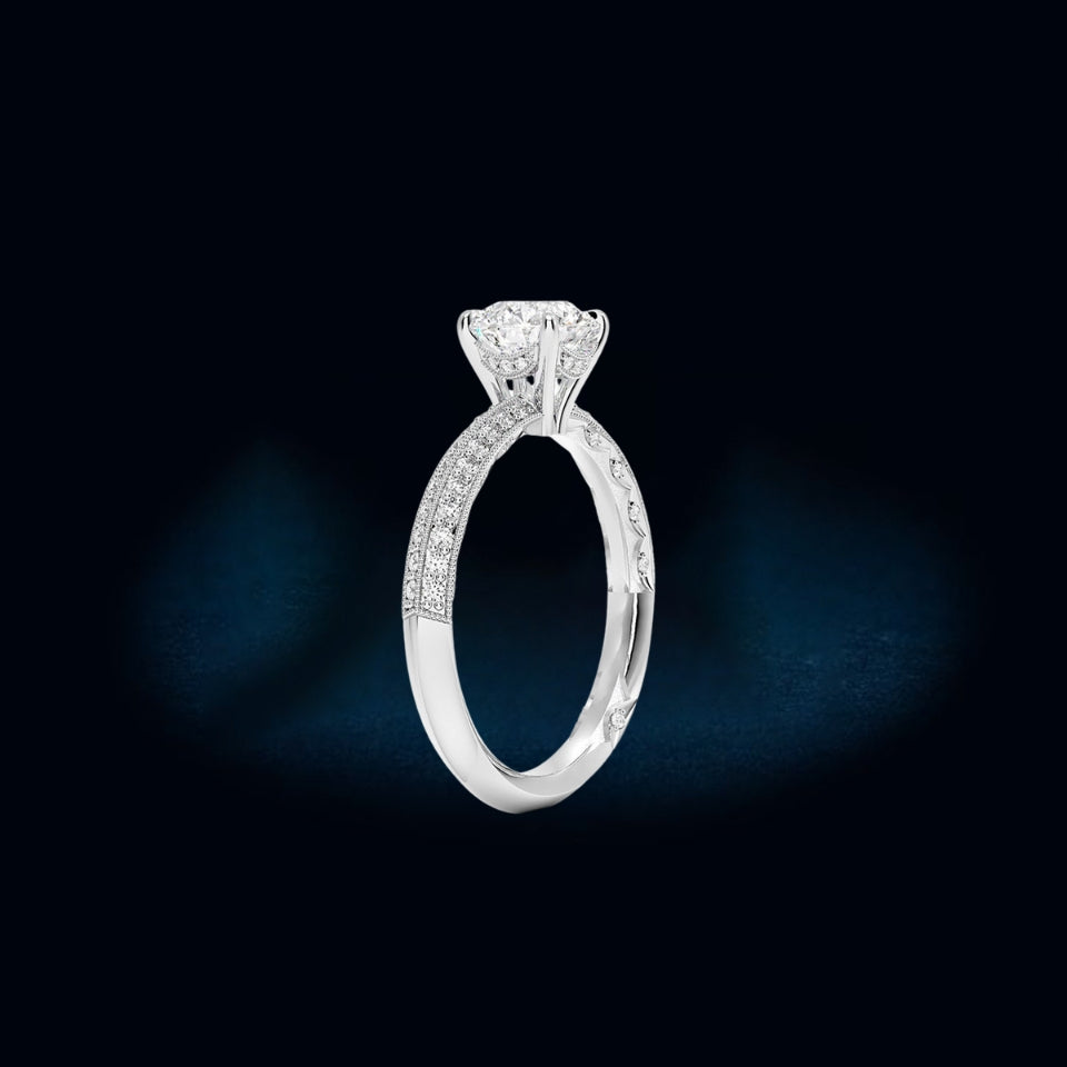 Moissanite Six Prong Ring