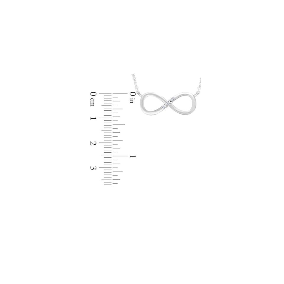 Three Stone Infinity Pendant Necklace