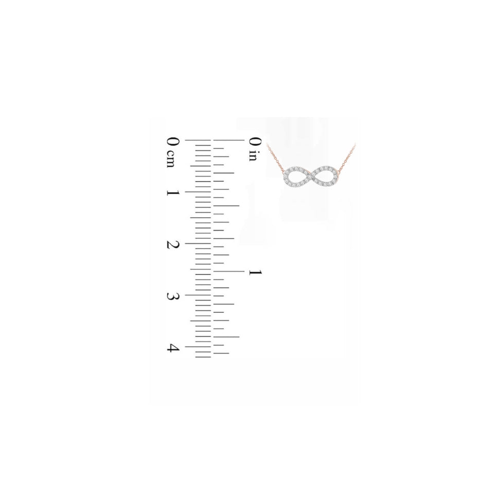 Sideways Infinity Pendant Necklace
