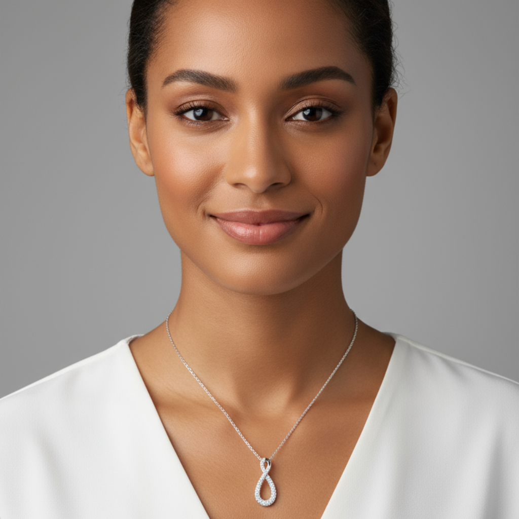 Round Infinity Pendant Necklace