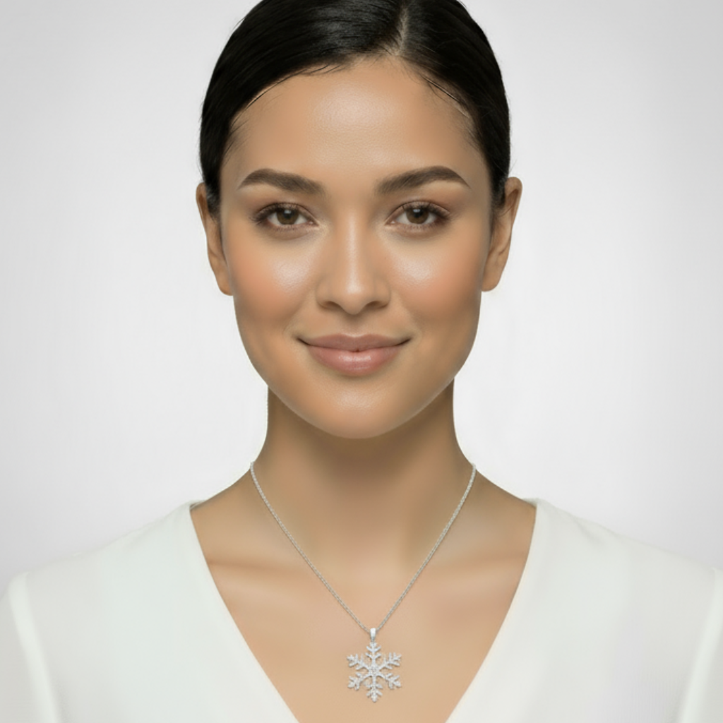 Winter Snowflake Pendant Necklace