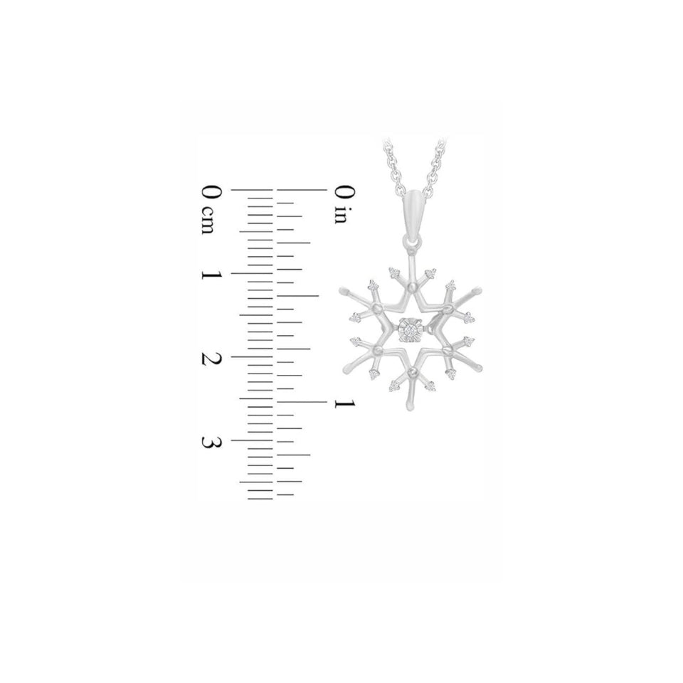 Cluster Snowflake Pendant Necklace