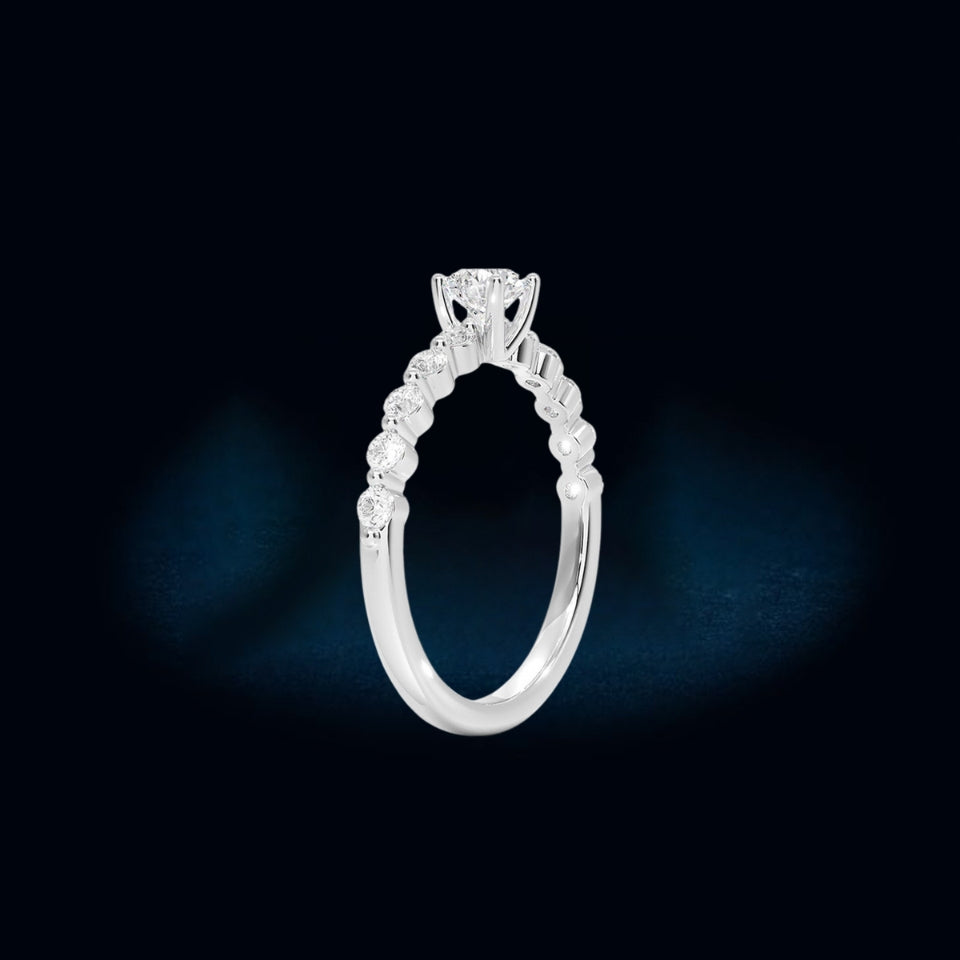 Round Moissanite Engagement Ring