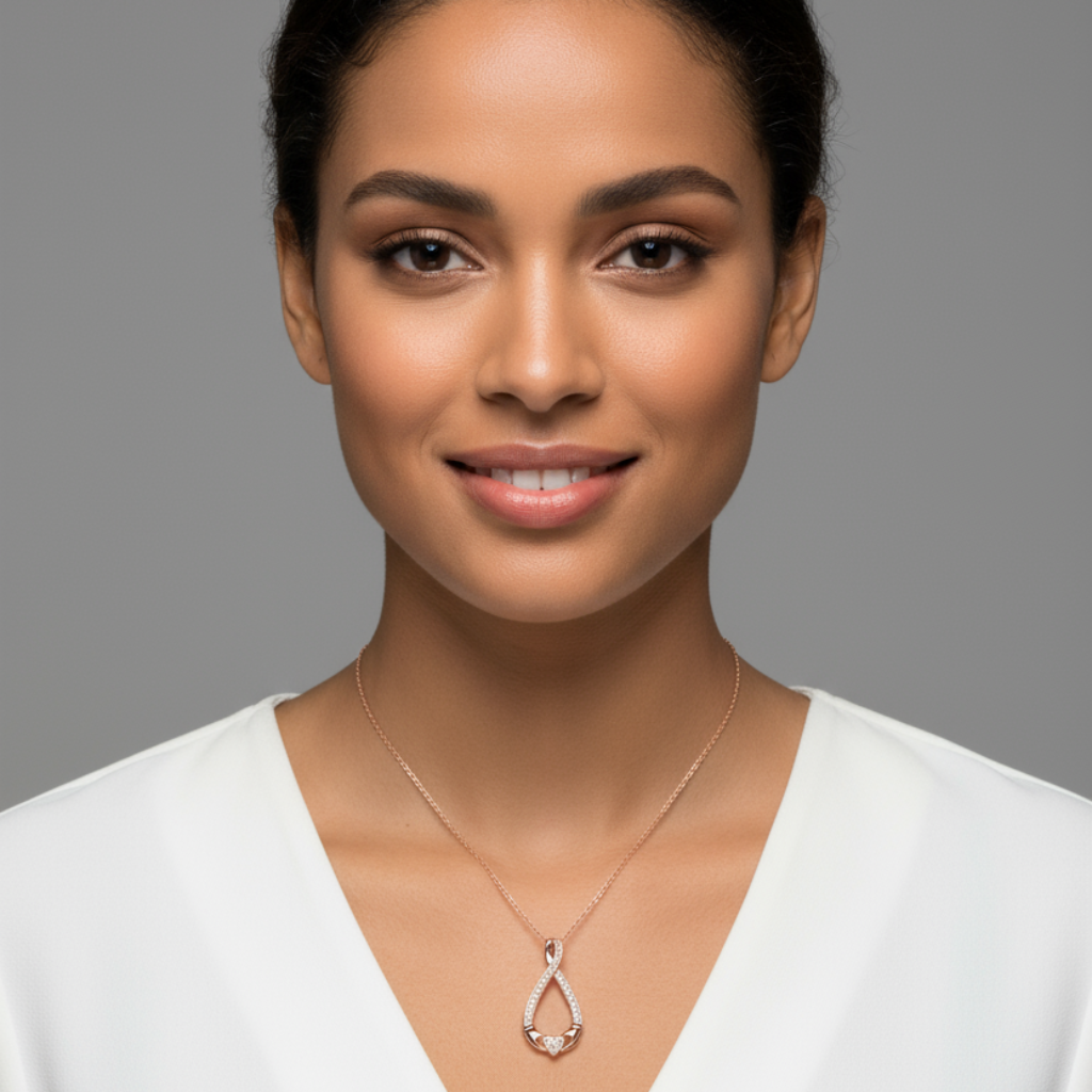 Claddagh Infinity Pendant Necklace
