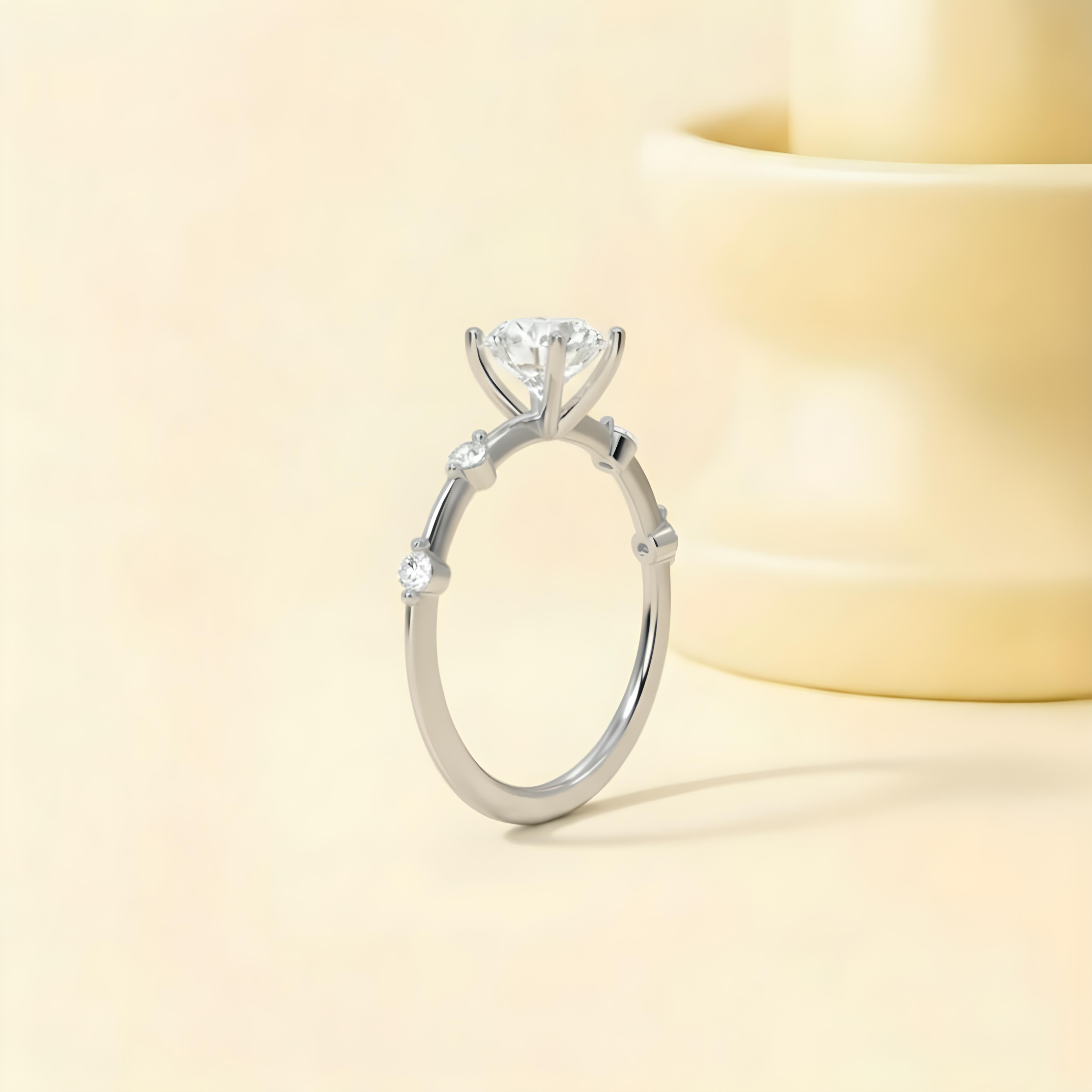 Moissanite Five Stone Ring