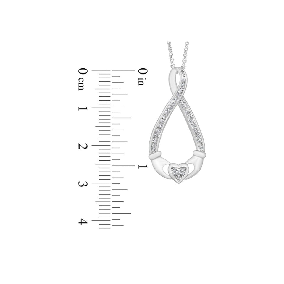 Claddagh Infinity Pendant Necklace