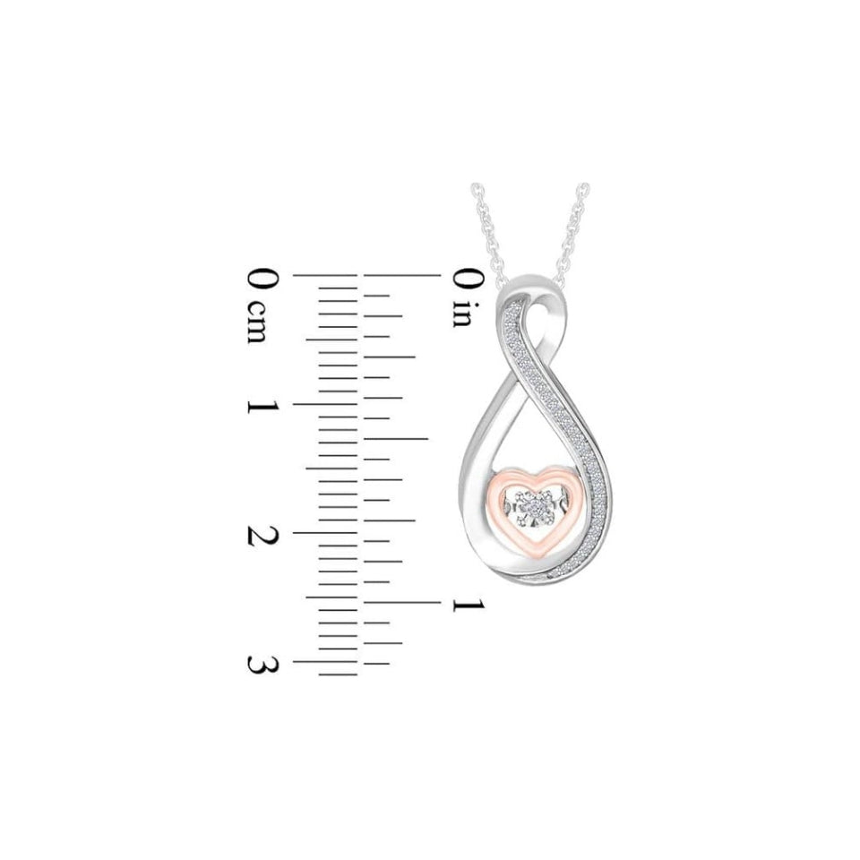Heart Infinity Pendant Necklace