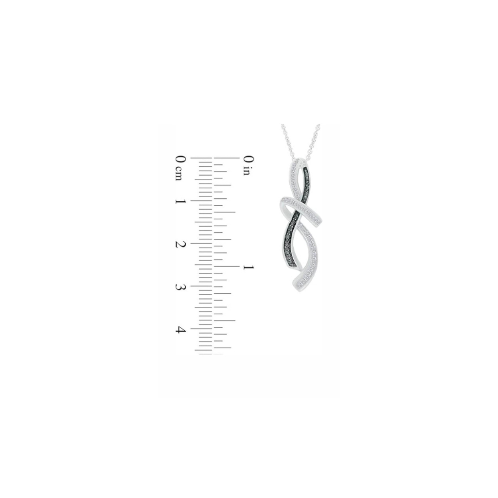 B&W Infinity Pendant Necklace
