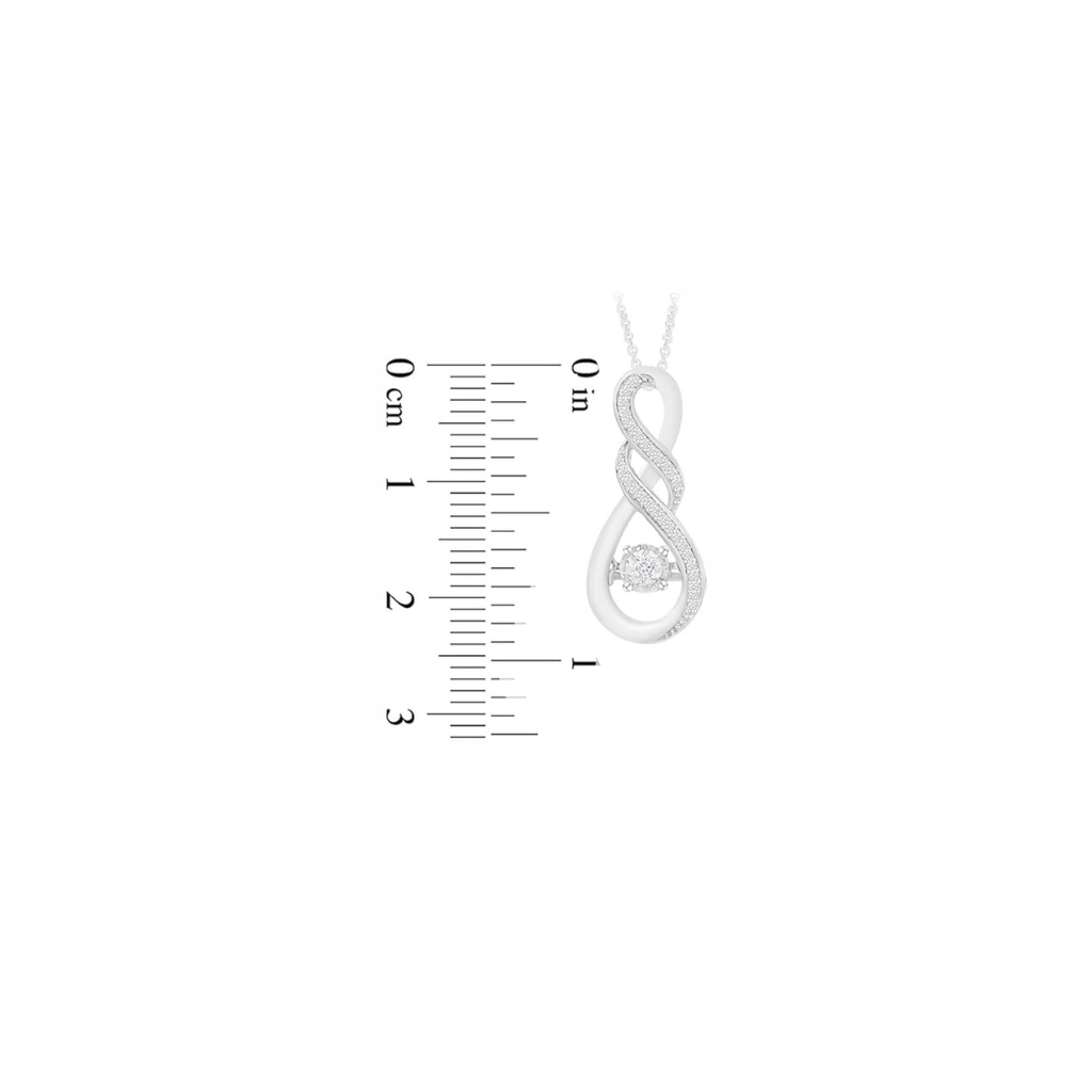 Double Twisted Infinity Pendant Necklace