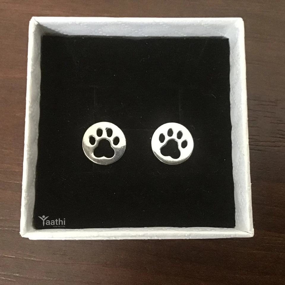 Paw Print Cutout Stud