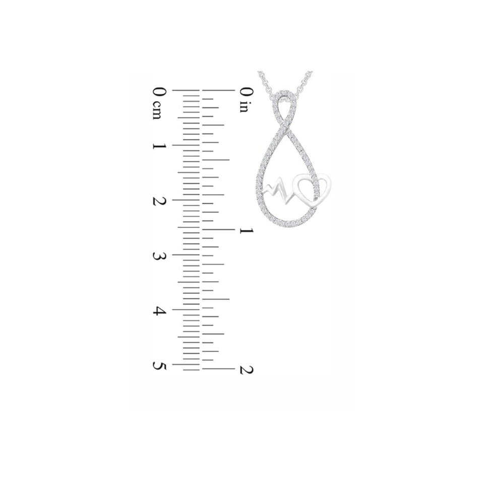 Heartbeat Infinity Pendant Necklace