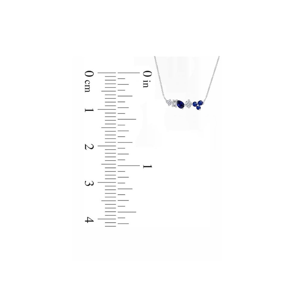 Blue Sapphire Gemstone Pendant Necklace