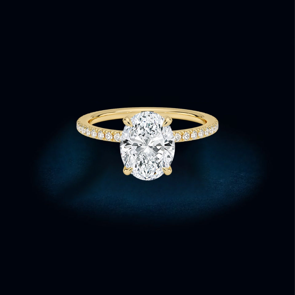 Oval Shape Moissanite Ring