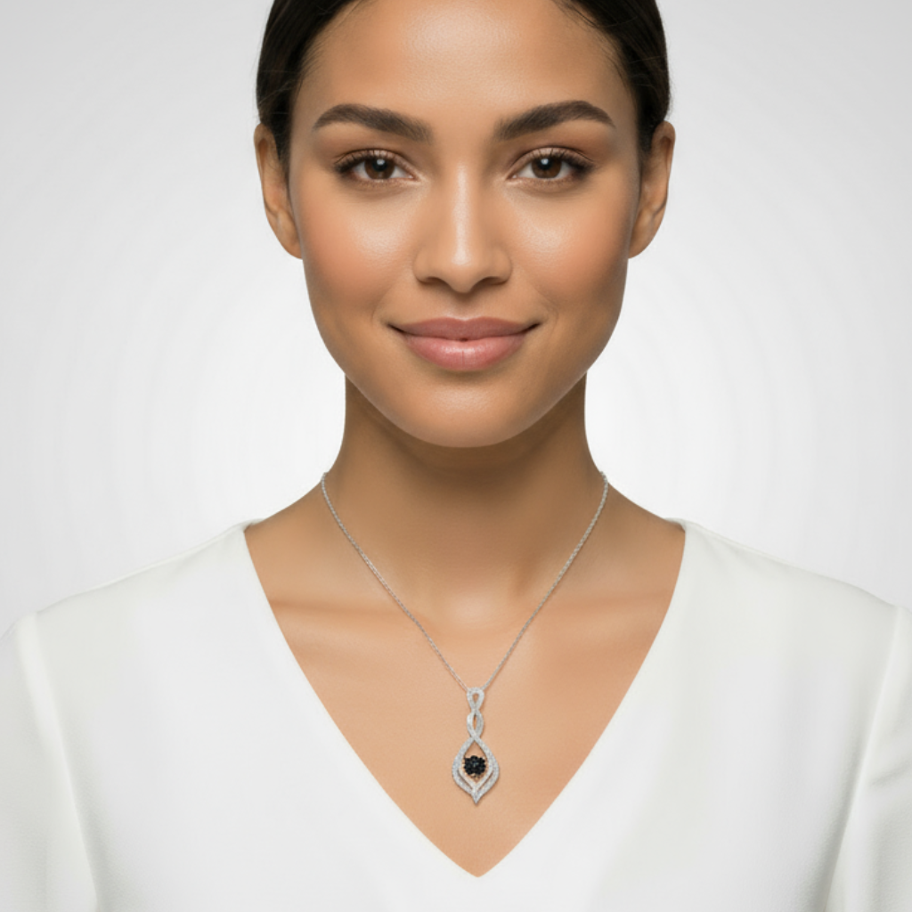 Swirl Infinity Pendant Necklace