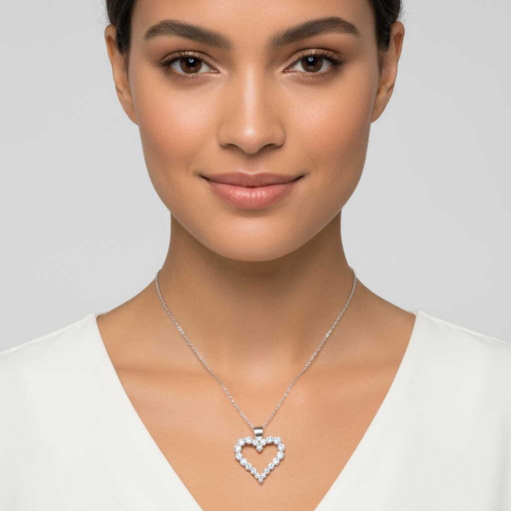 Finerock Heart Pendant Necklace