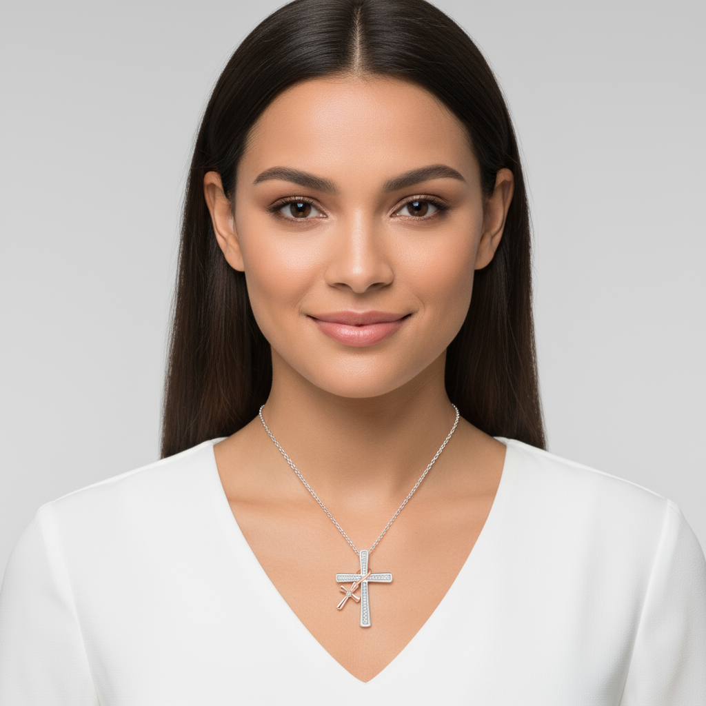 Dangling Cross Pendant Necklace