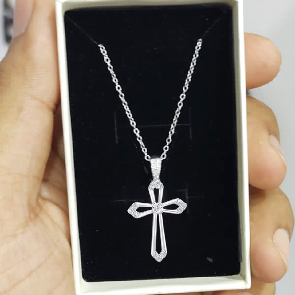 Open Cross Pendant Necklace